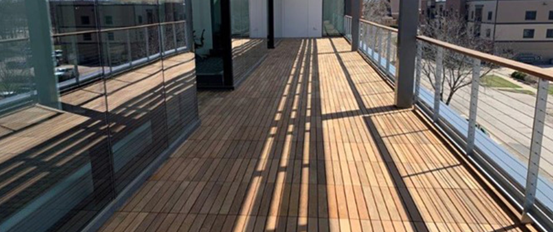 Rooftop decking on a municipal building