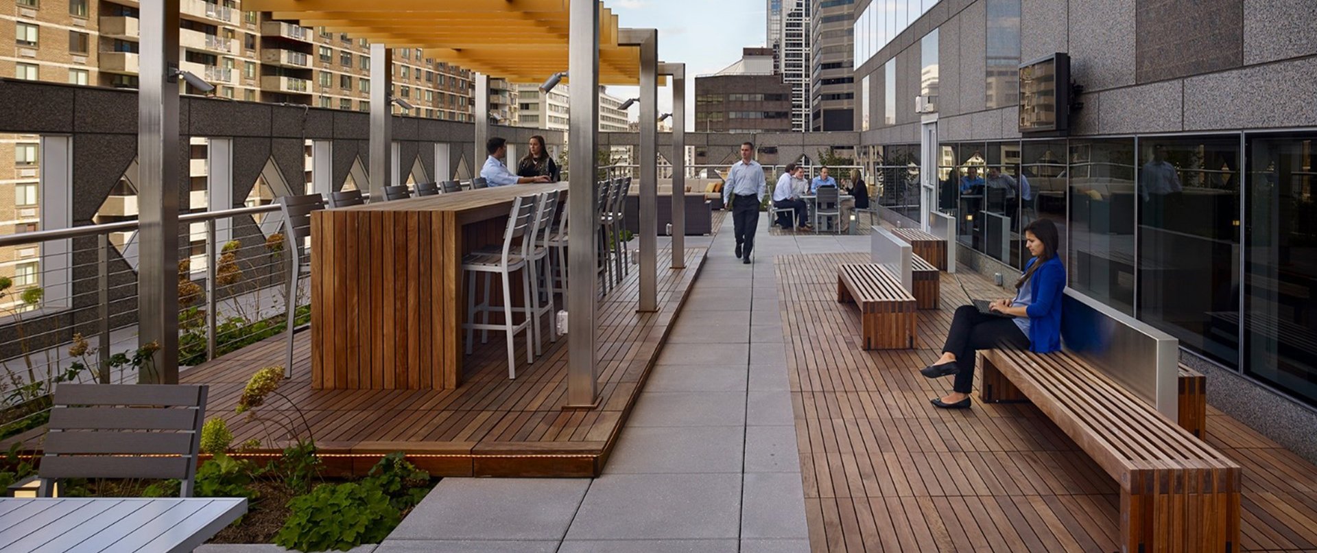 Rooftop deck on a pitched roof featured image