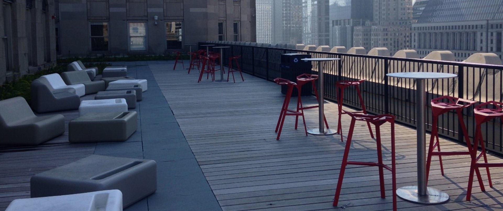 Motorola modern rooftop deck